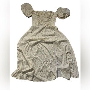 Floral Puff Sleeve Maxi Dress